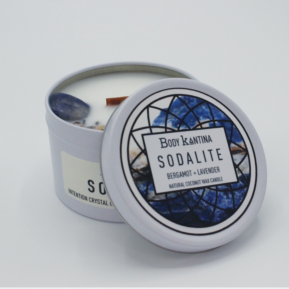 SODALITE CRYSTAL CANDLE